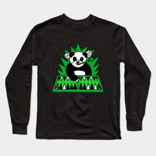 Funny panda play backgammon Long Sleeve T-Shirt